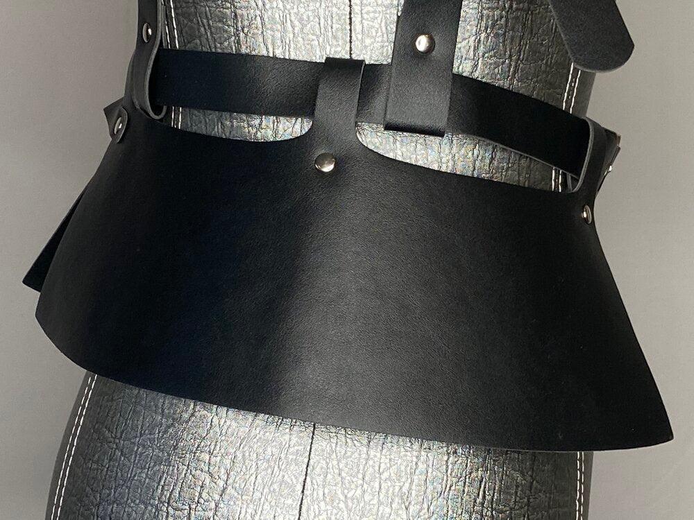 Black Harness-Peplum Belt - SavvyLuxe